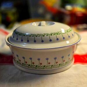 VTG MIKASA BALI HAI ULTRA CERAMIC BAKE & SERVE LG COVERED OVAL TUREEN JAPAN